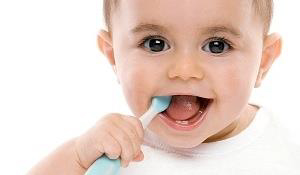 Brush the baby teeth with soft bristled toothbrush