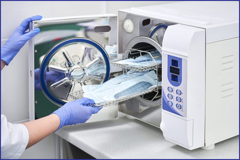 sterilizing dental instruments at Oris